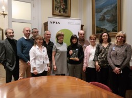 Parte de la Junta directiva de APIA con miembros de 'Stop Uranio'